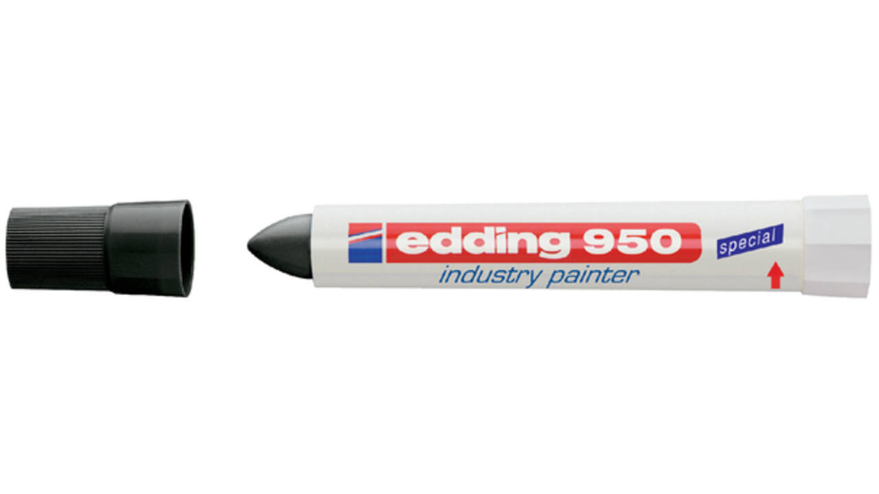 Viltstift edding 950 pastamarker industry rond 10mm zwart