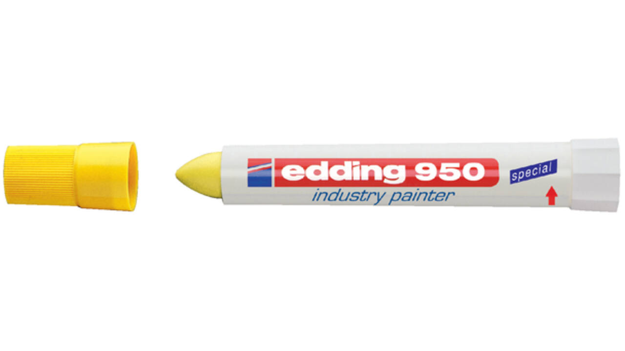 Viltstift edding 950 pastamarker industry rond 10mm geel