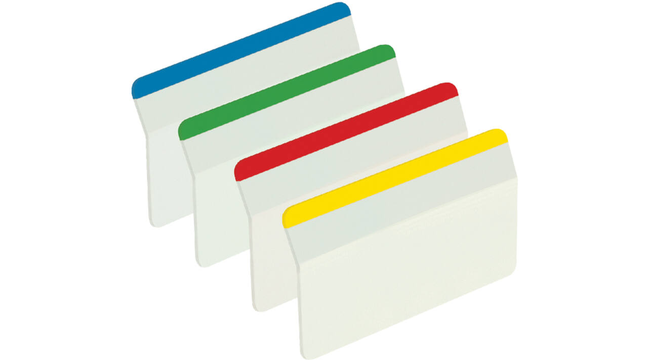 Indextabs Post-it 686A1 38x50.8mm strong gebogen assorti 24 tabs