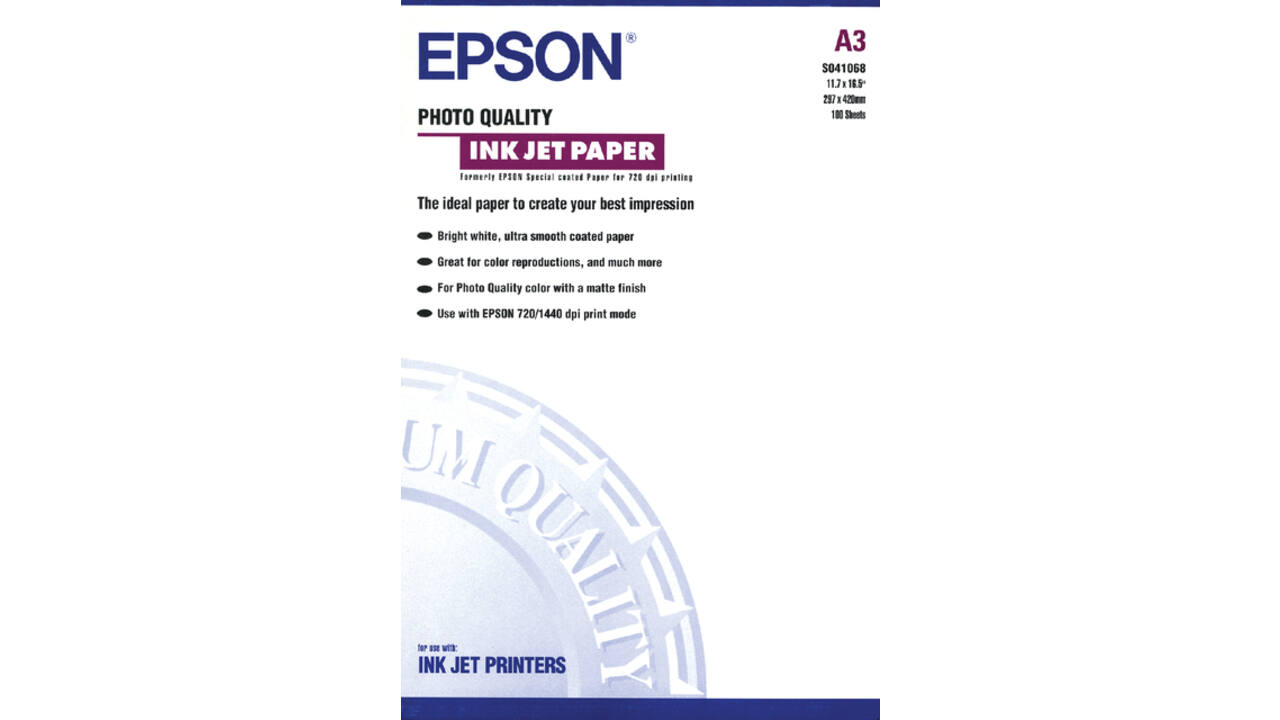 Inkjetpapier Epson S041068 A3 mat 105gr 100vel