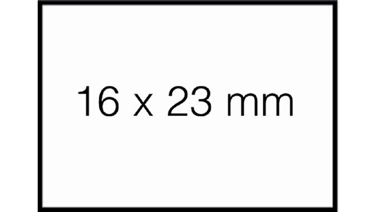 Prijsetiket 16x23mm Sato Duo 20 permanent wit