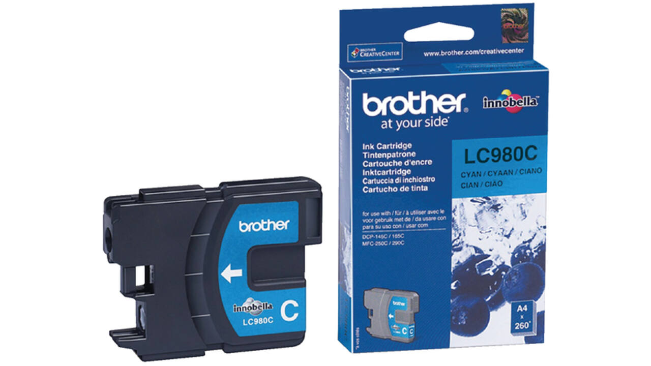 Inktcartridge Brother LC-980C blauw