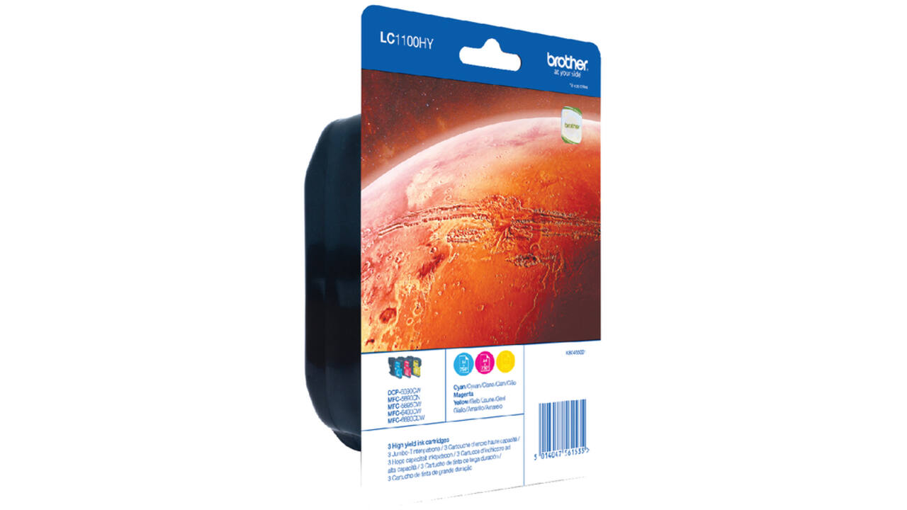 Inktcartridge Brother LC-1100VALBP zwart + 3 kleuren