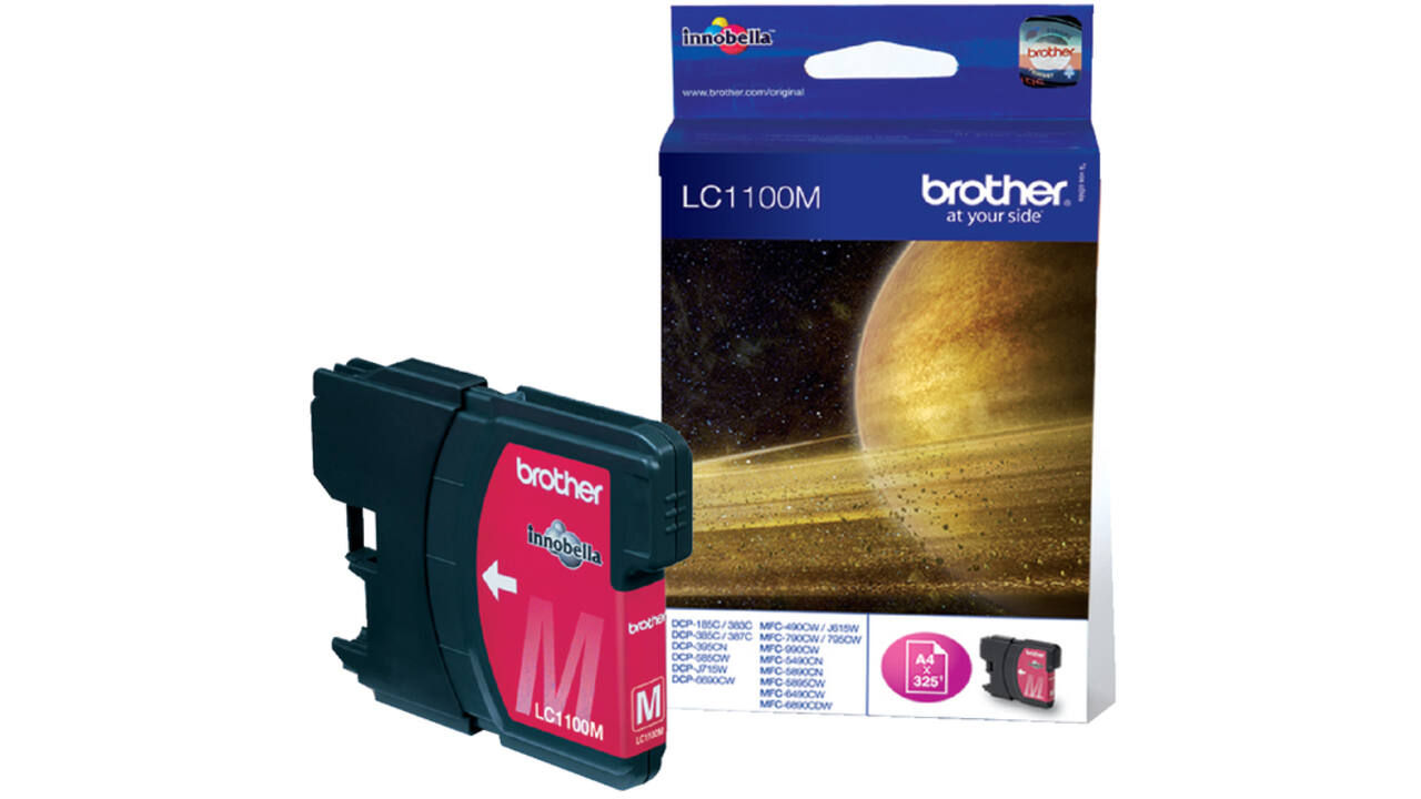 Inktcartridge Brother LC-1100M rood