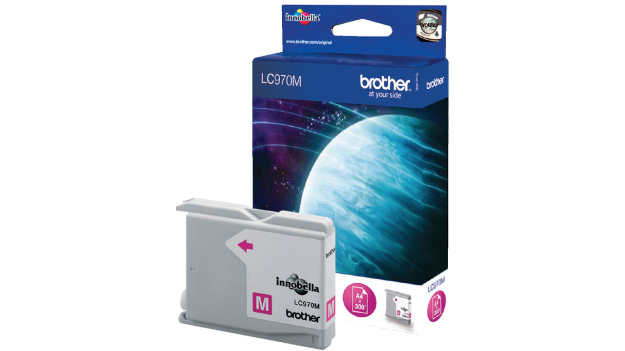 Inktcartridge Brother LC-970M rood
