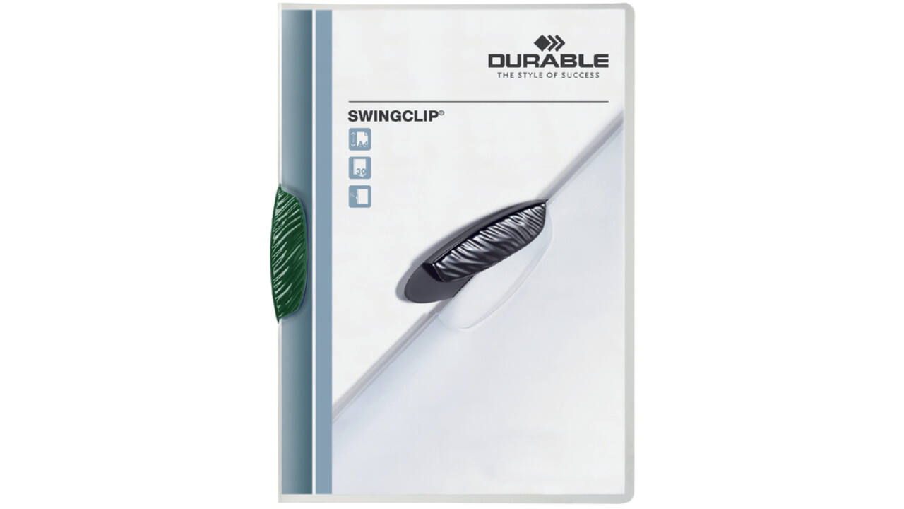 Klemmap Durable Swingclip 30 vellen groen