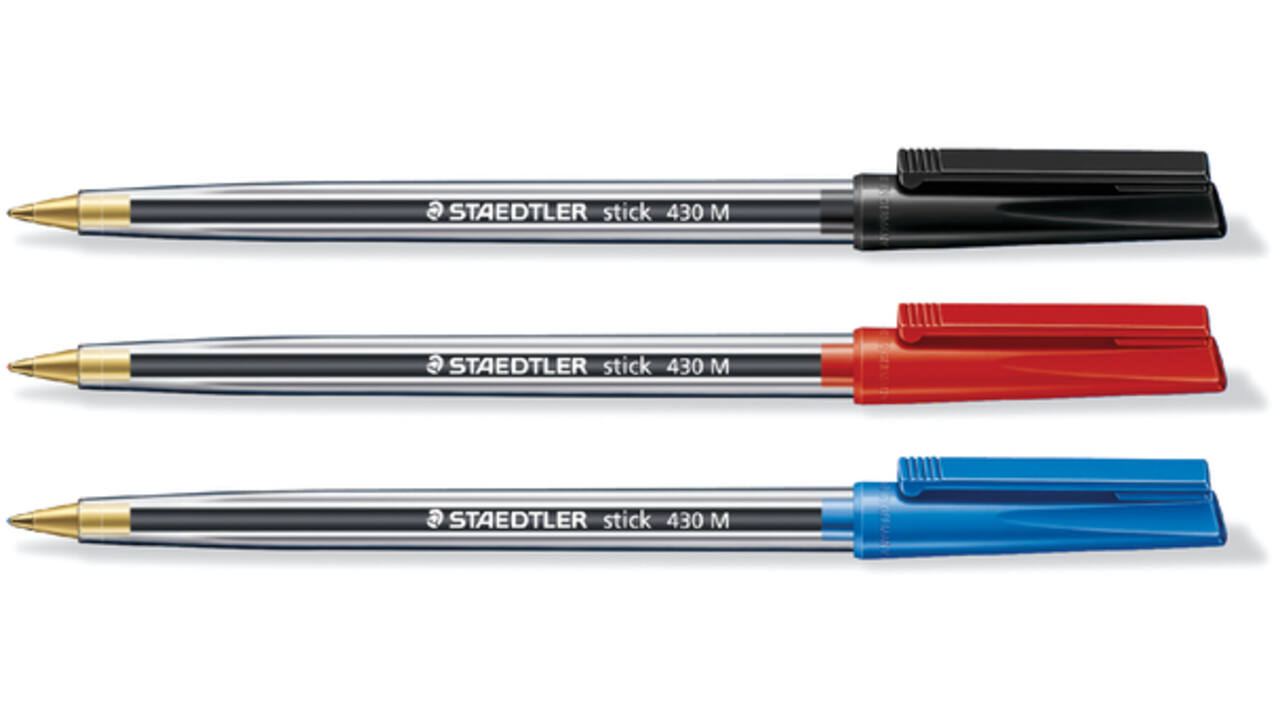 Balpen Staedtler Stick 430 zwart medium