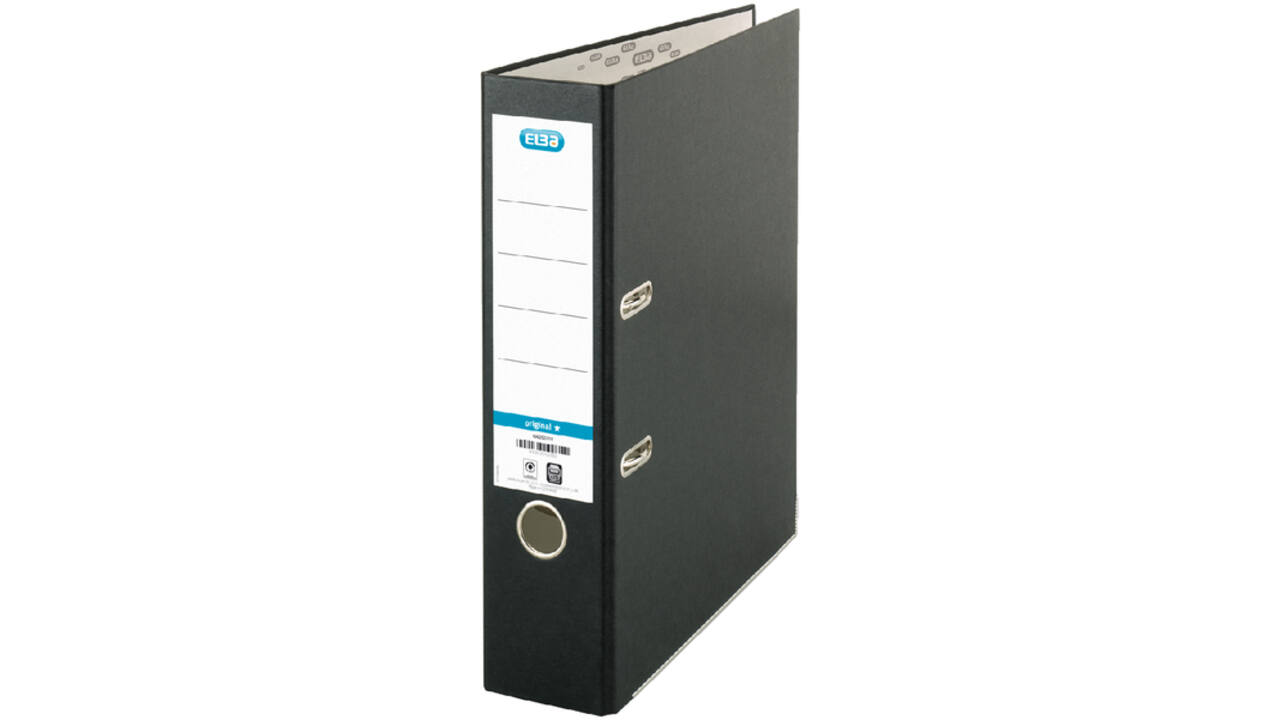 Ordner Elba Smart Original A4 80mm karton zwart gewolkt