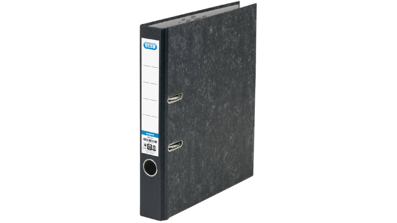 Ordner Elba Smart Original A4 50mm karton zwart gewolkt