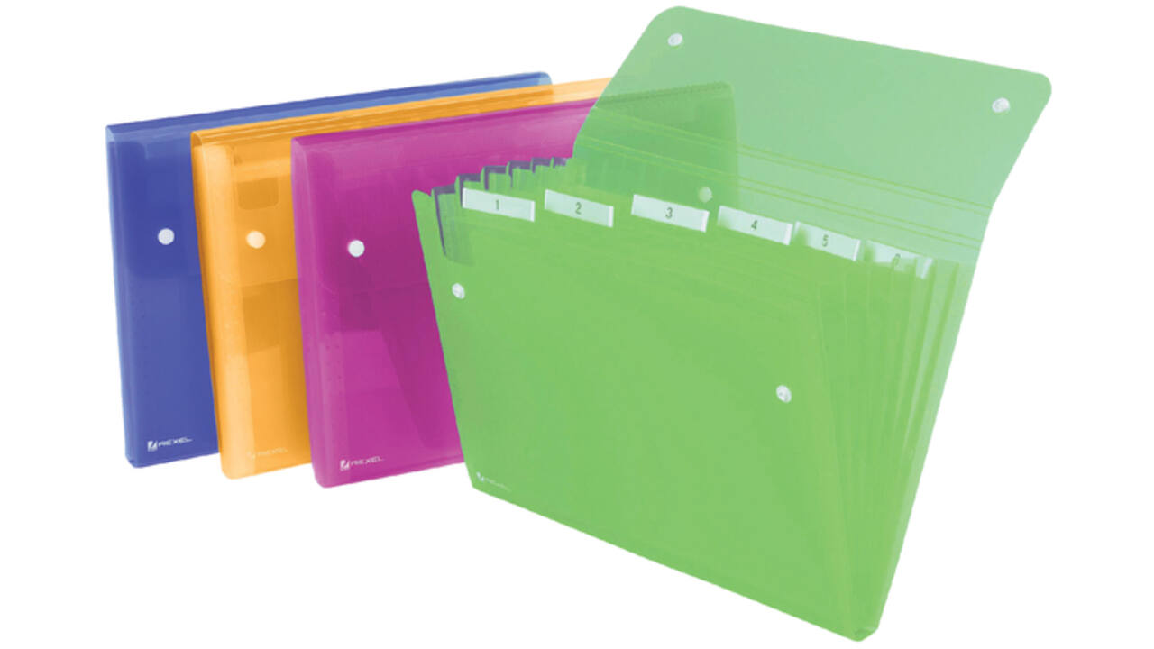 Sorteermap Rexel Ice 6-vaks assorti