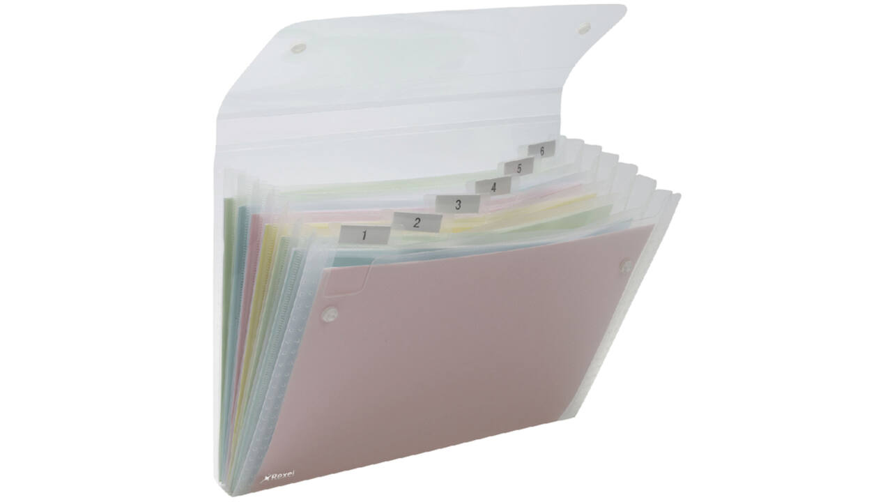 Sorteermap Rexel Ice 6-vaks transparant