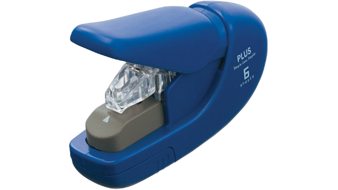 Nietmachine Plus nieten zonder nietjes blauw