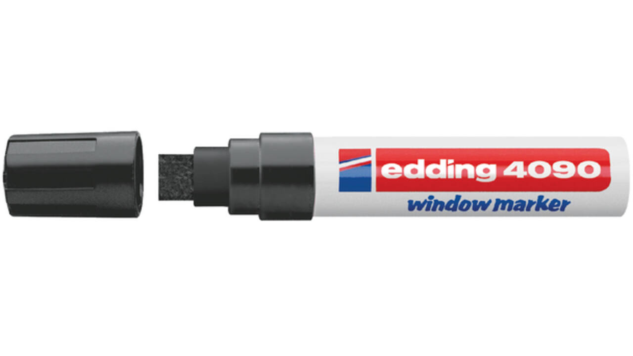 Krijtstift edding 4090 window schuin 4-15mmzwart bister à 1 stuk