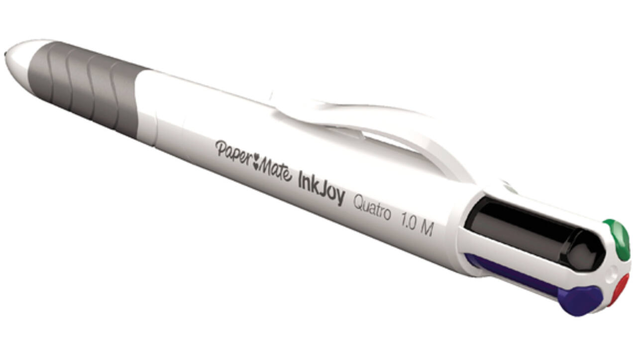 Balpen Paper Mate Inkjoy 4 kleuren Quatro standaard medium