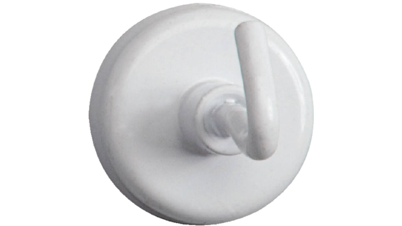 Magneet met haak MAUL 25mm trekkracht 3kg wit
