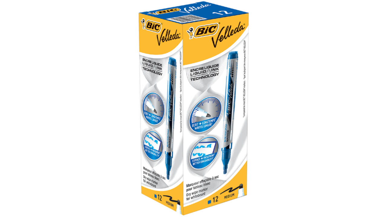 Viltstift Bic Velleda liquid whiteboard rond medium blauw