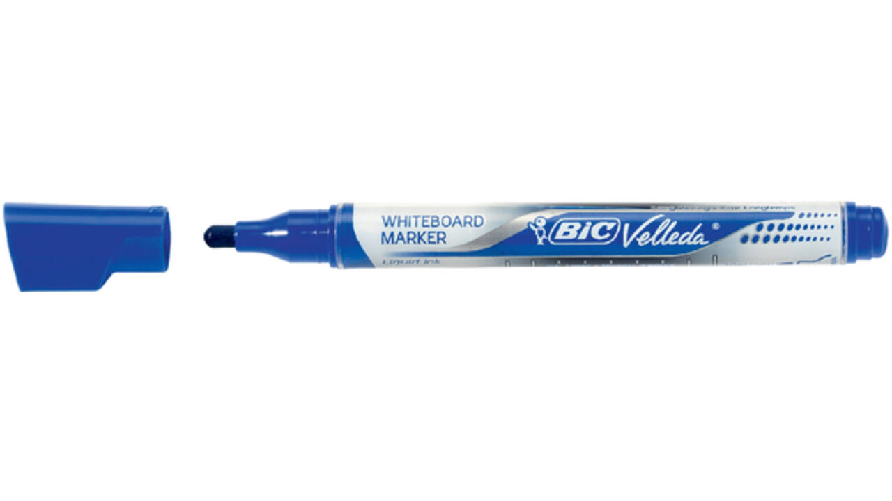 Viltstift Bic Velleda liquid whiteboard rond medium blauw