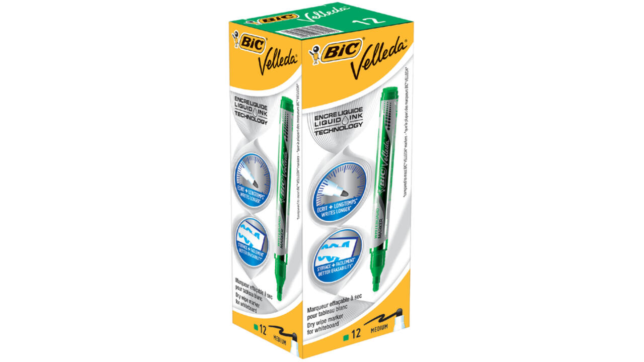 Viltstift Bic Velleda liquid whiteboard rond medium groen