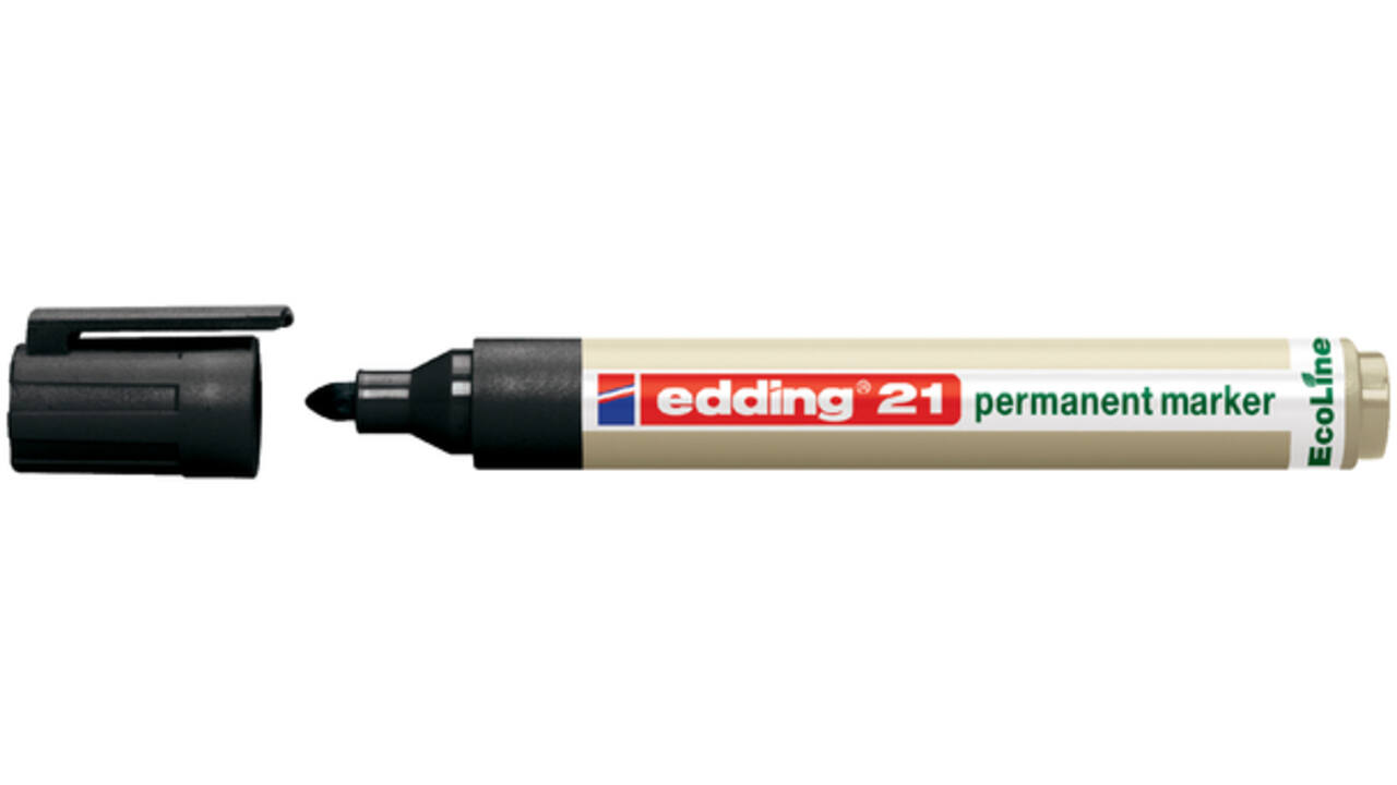 Viltstift edding 21 Ecoline rond zwart 1.5-3mm