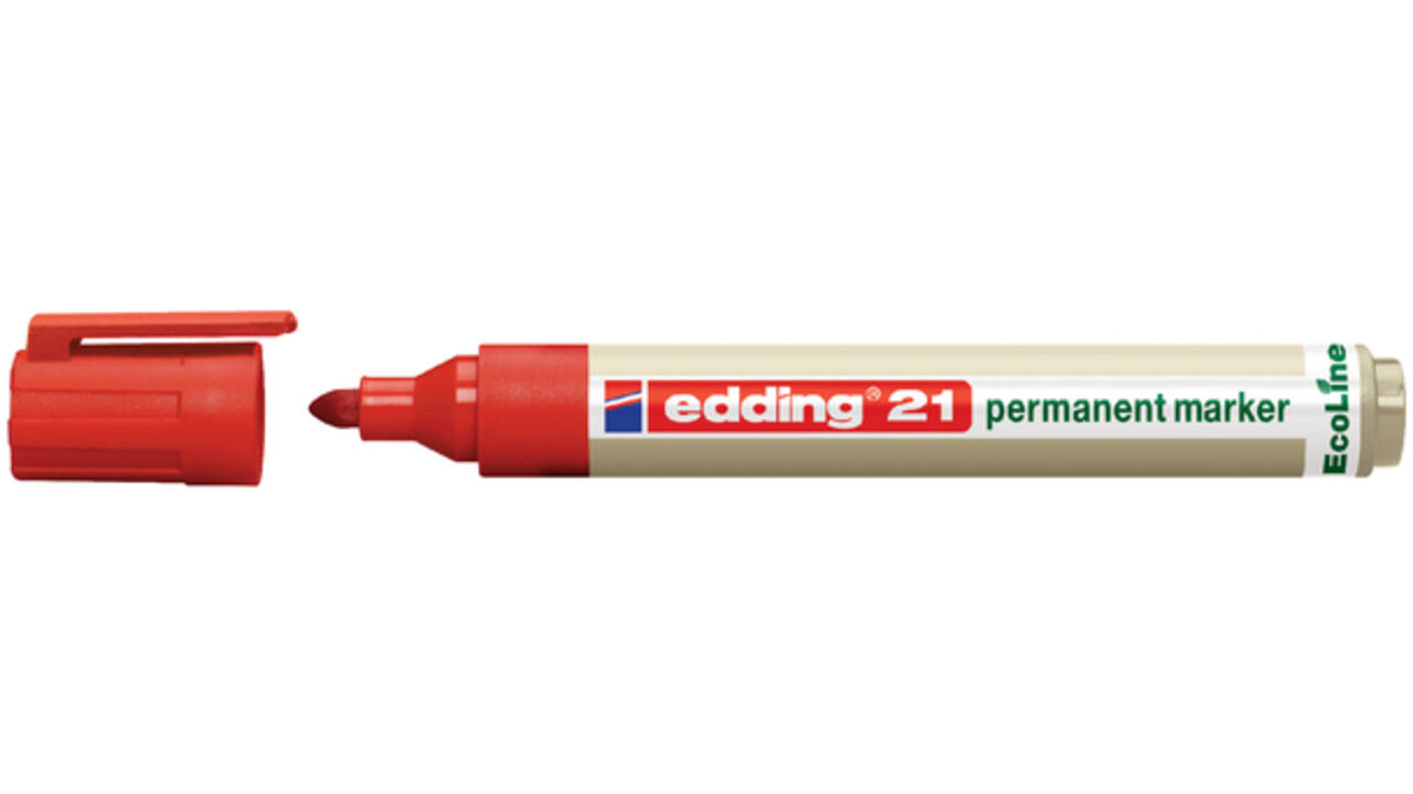 Viltstift edding 21 Ecoline rond rood 1.5-3mm