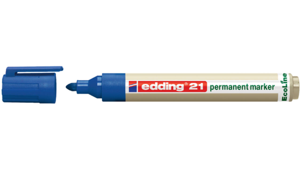 Viltstift edding 21 Ecoline rond blauw 1.5-3mm