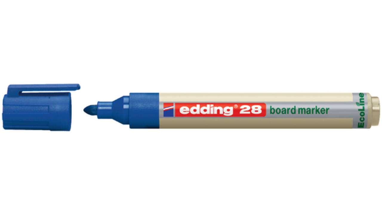 Viltstift edding 28 whiteboard Ecoline rond 1.5-3mm blauw