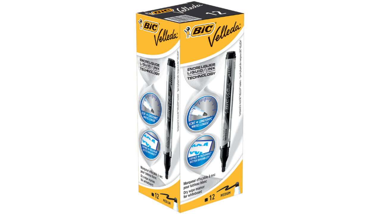 Viltstift Bic Velleda liquid whiteboard rond medium zwart