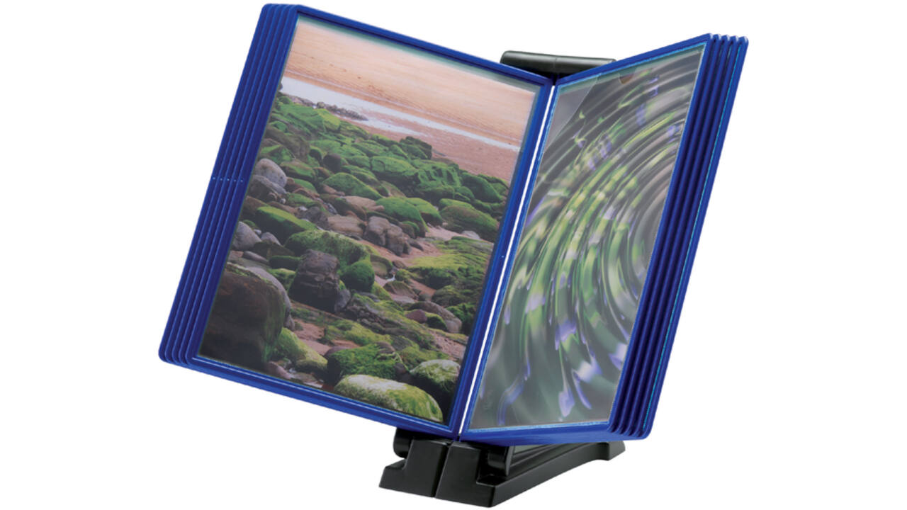 Infomanager Djois Flex-O-Frame basis met 10-tassen antraciet/blauw