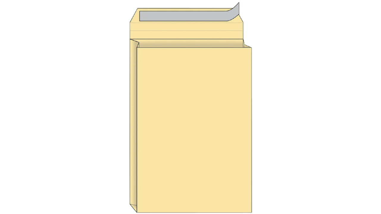 Envelop Quantore monsterzak 262x371x38mm zelfkl creme 125st