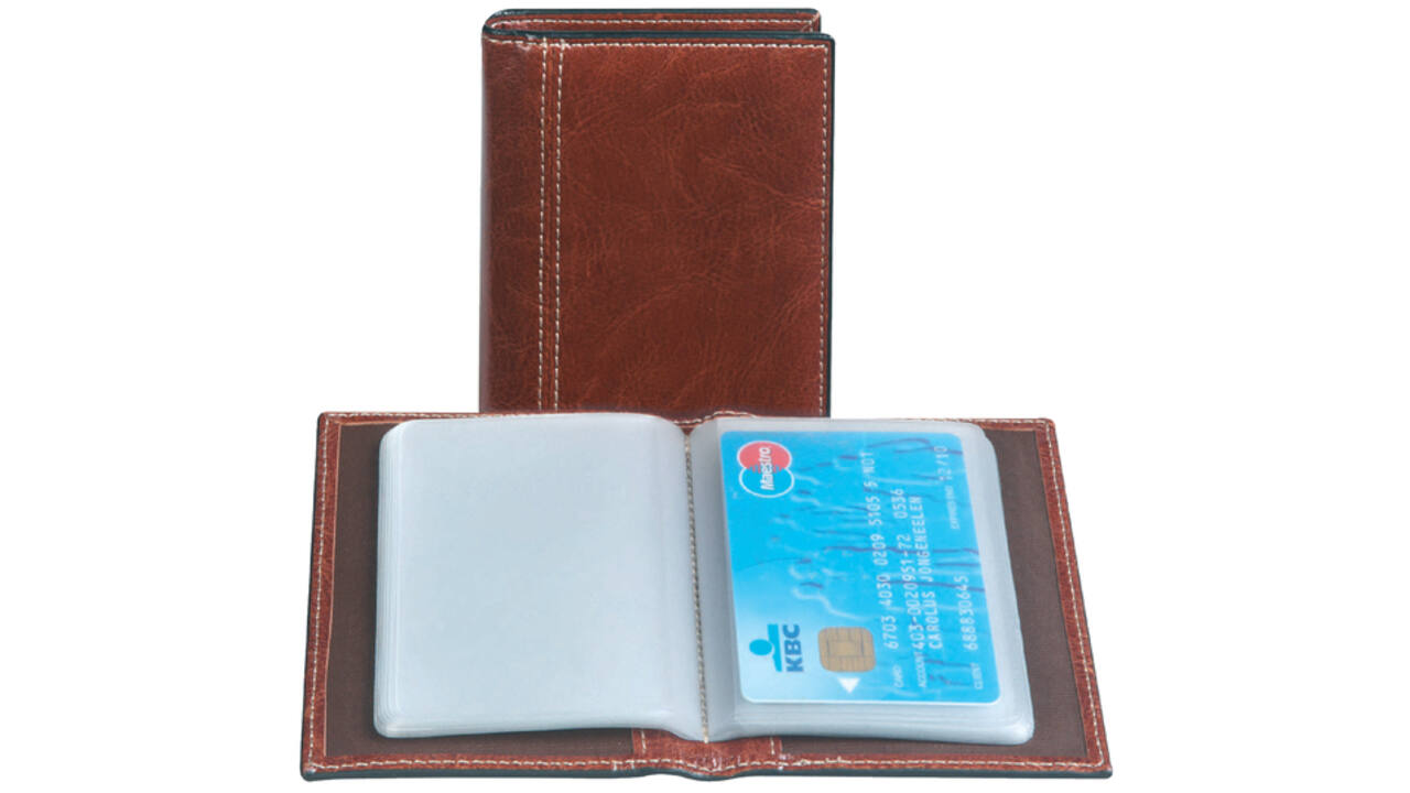 Creditkaart etui Palermo 40stuks bruin