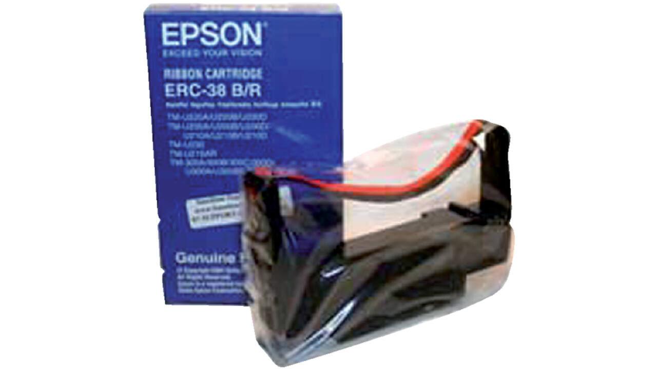 Lint Epson S015245 voor ERC38 nylon zwart/rood