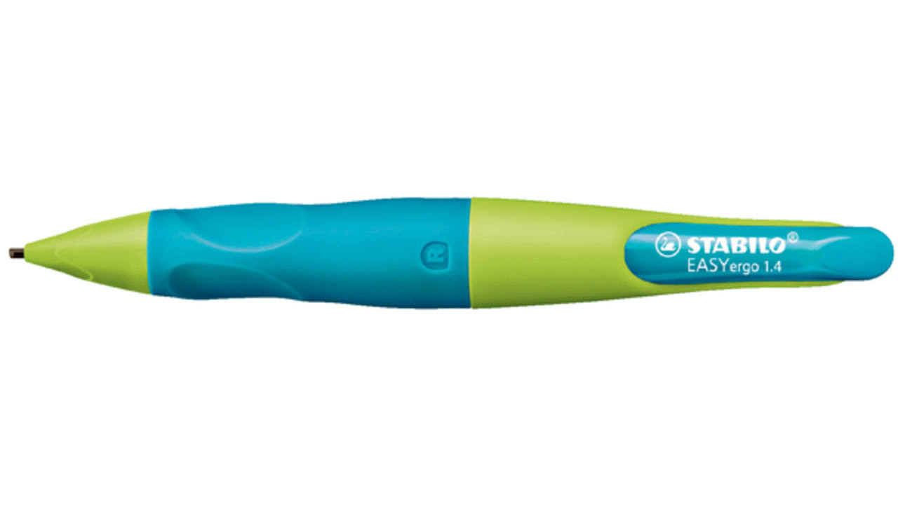 Vulpotlood STABILO Easyergo HB 1.4mm rechtshandig limoen/aquamarine blister à 1 stuk