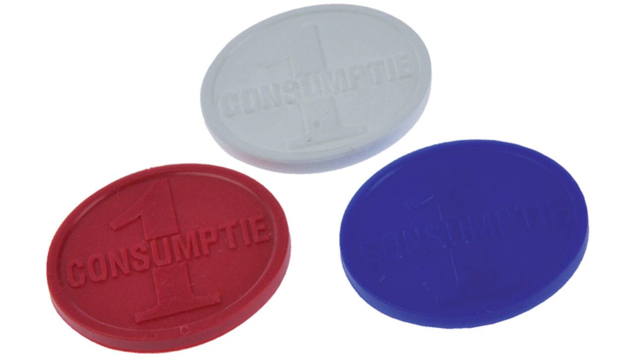 Consumptiemunt Combicraft rood