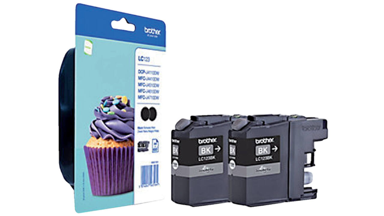 Inktcartridge Brother LC-123BKBP2 zwart 2x