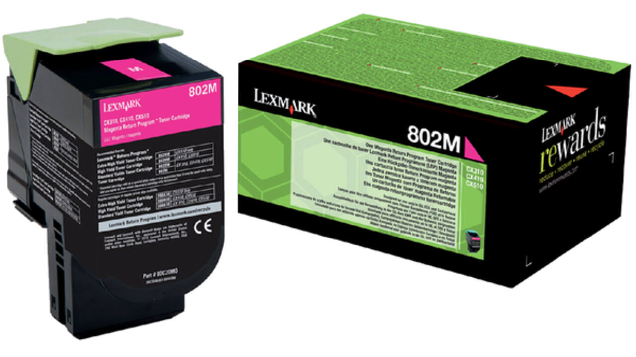 Tonercartridge Lexmark 80C20M0 prebate rood