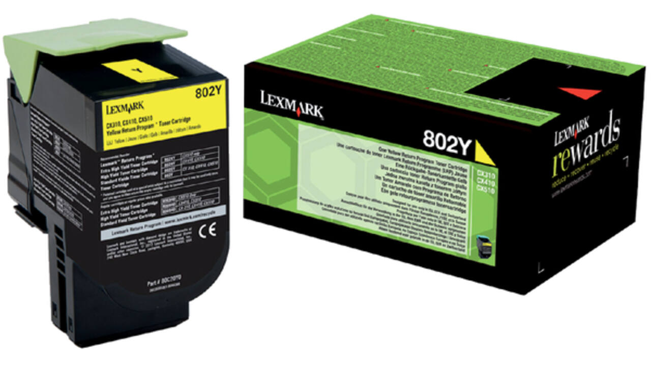 Tonercartridge Lexmark 80C20Y0 prebate geel
