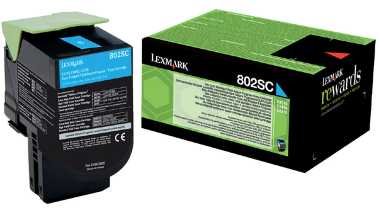 Tonercartridge Lexmark 80C2SC0 prebate blauw