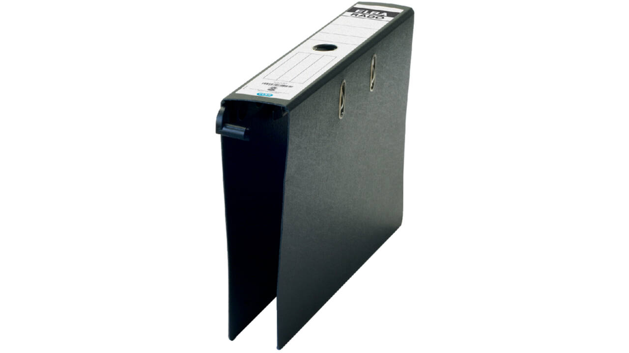 Hangordner Elba Rado 75mm karton zwart gewolkt