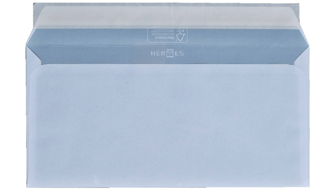 Envelop Hermes bank EA5/6 110x220mm zelfklevend wit doos à 500 stuks
