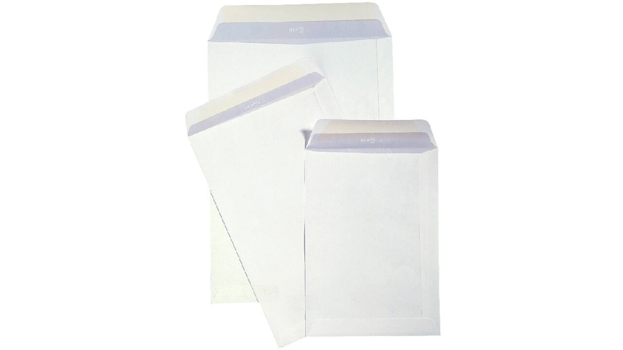 Envelop Hermes akte C5 162x229mm zelfklevend wit pak à 10 stuks