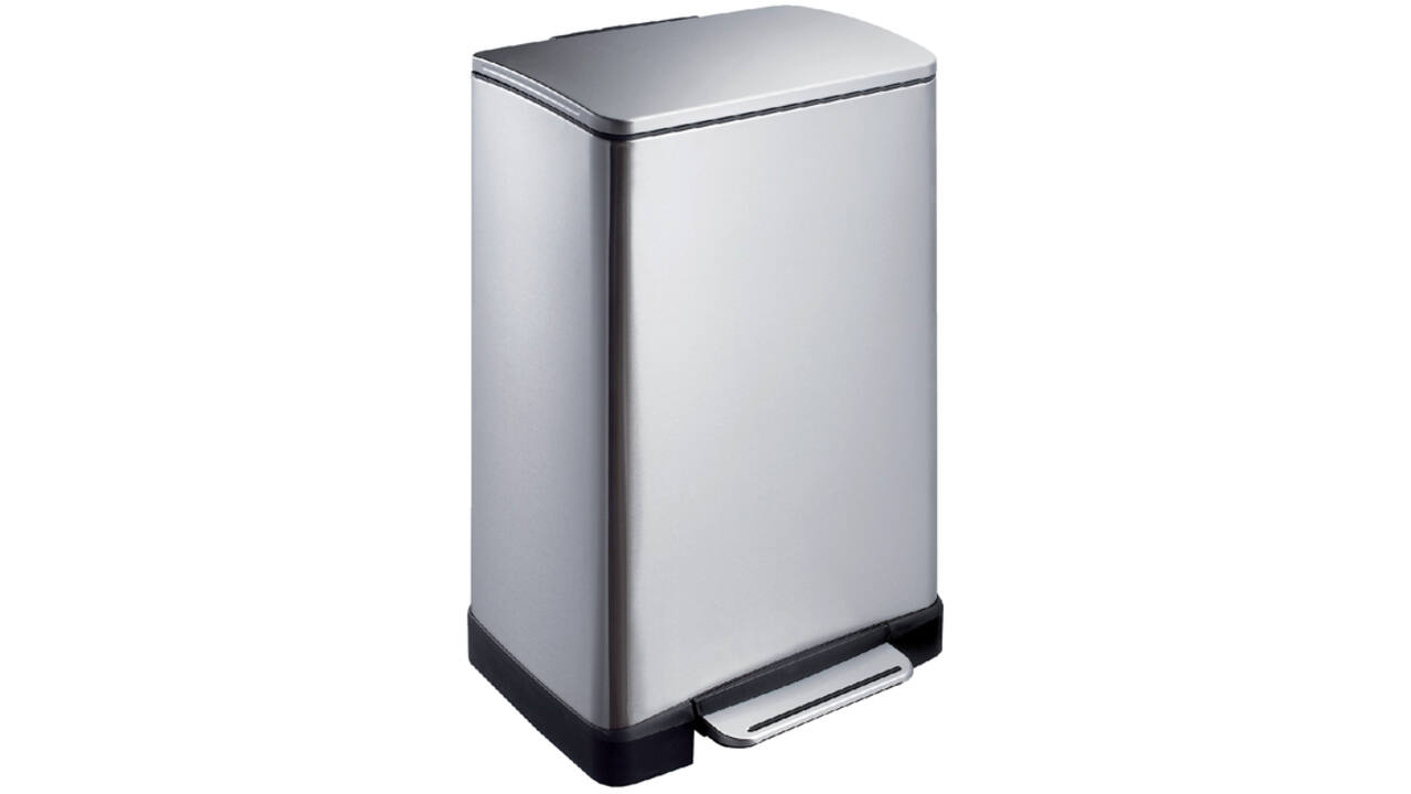 Afvalbak EKO E-Cube pedaalemmer 40liter RVS