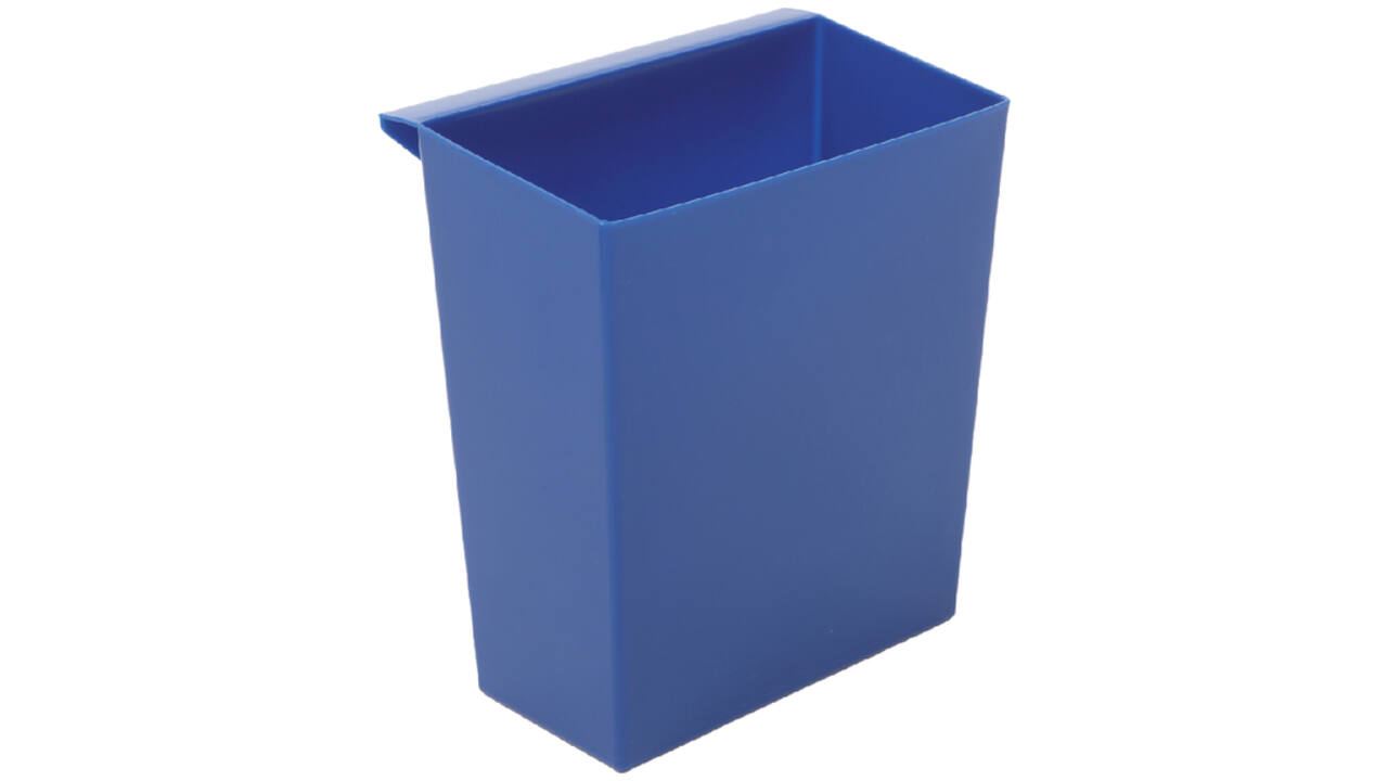 Inzetbak voor vierkante tapse papierbak blauw