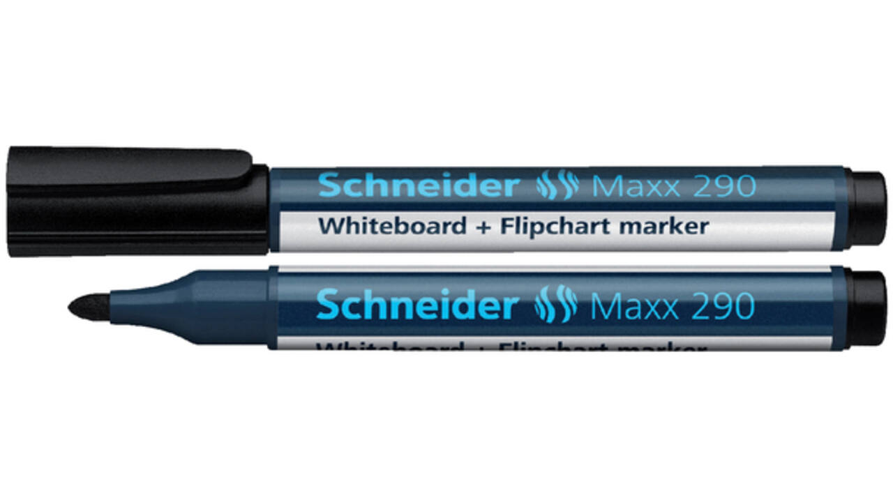 Viltstift Schneider Maxx 290 whiteboard rond 2-3mm zwart