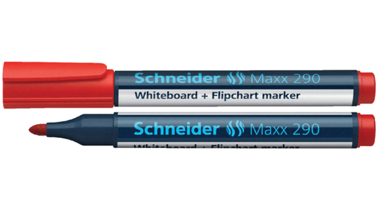 Viltstift Schneider Maxx 290 whiteboard rond 2-3mm rood