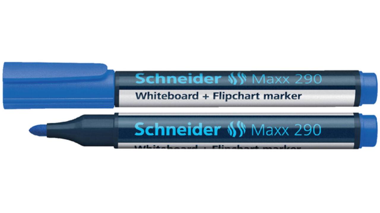Viltstift Schneider Maxx 290 whiteboard rond 2-3mm blauw