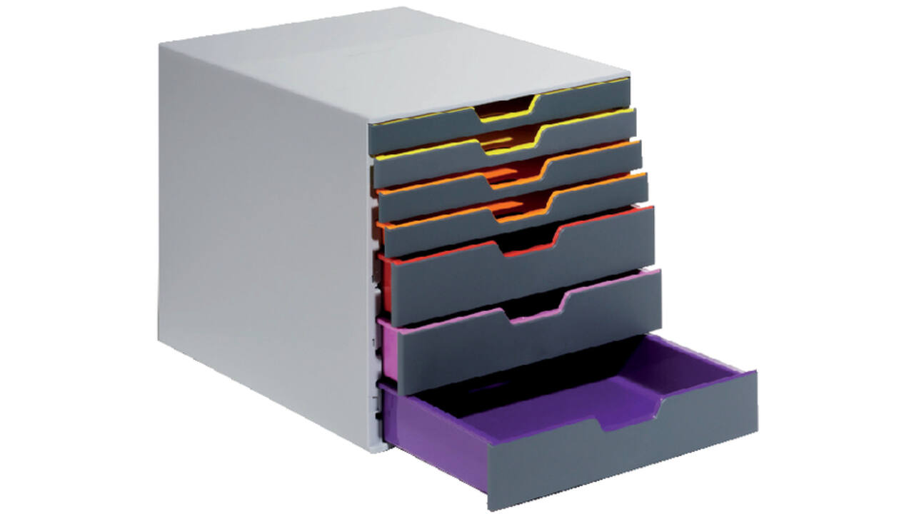 Ladenbox Durable Varicolor 7 laden grijs