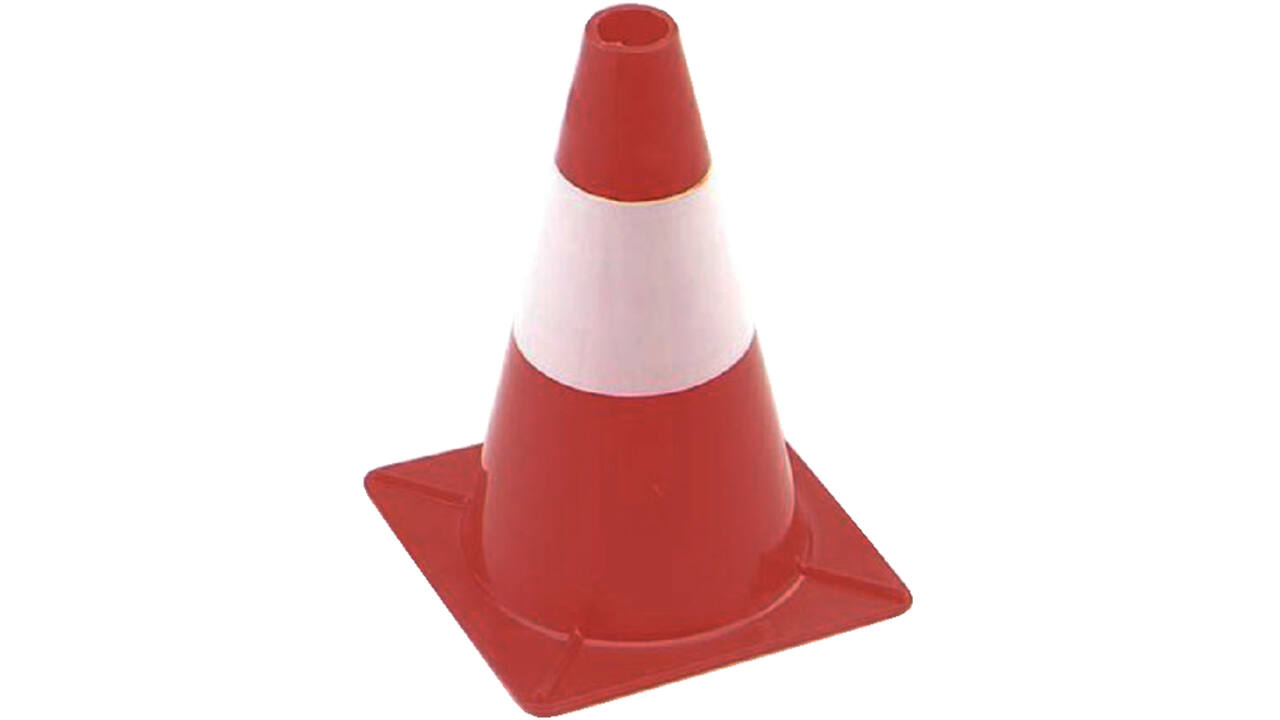 Afbakeningskegel 30cm rood wit
