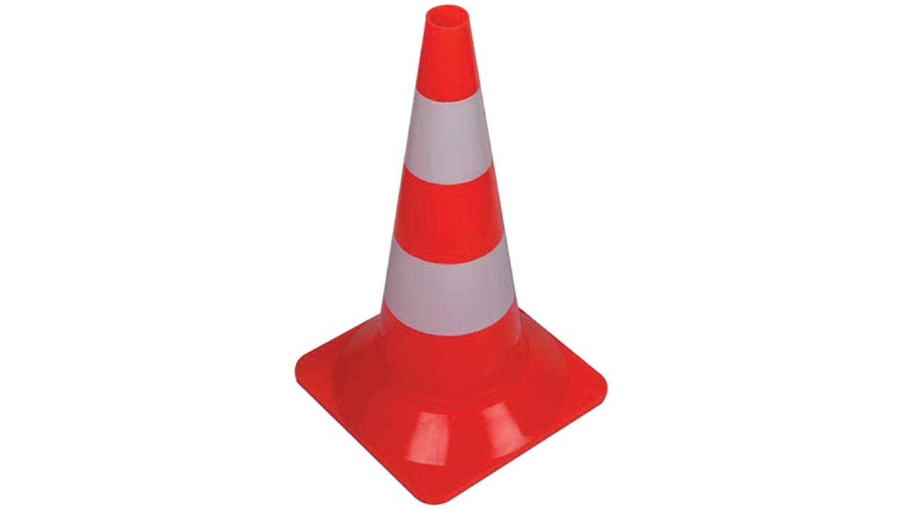 Afbakeningskegel 50cm rood wit