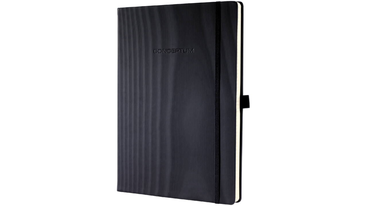 Notitieboek Sigel Conceptum Pure A4+ lijn zwart
