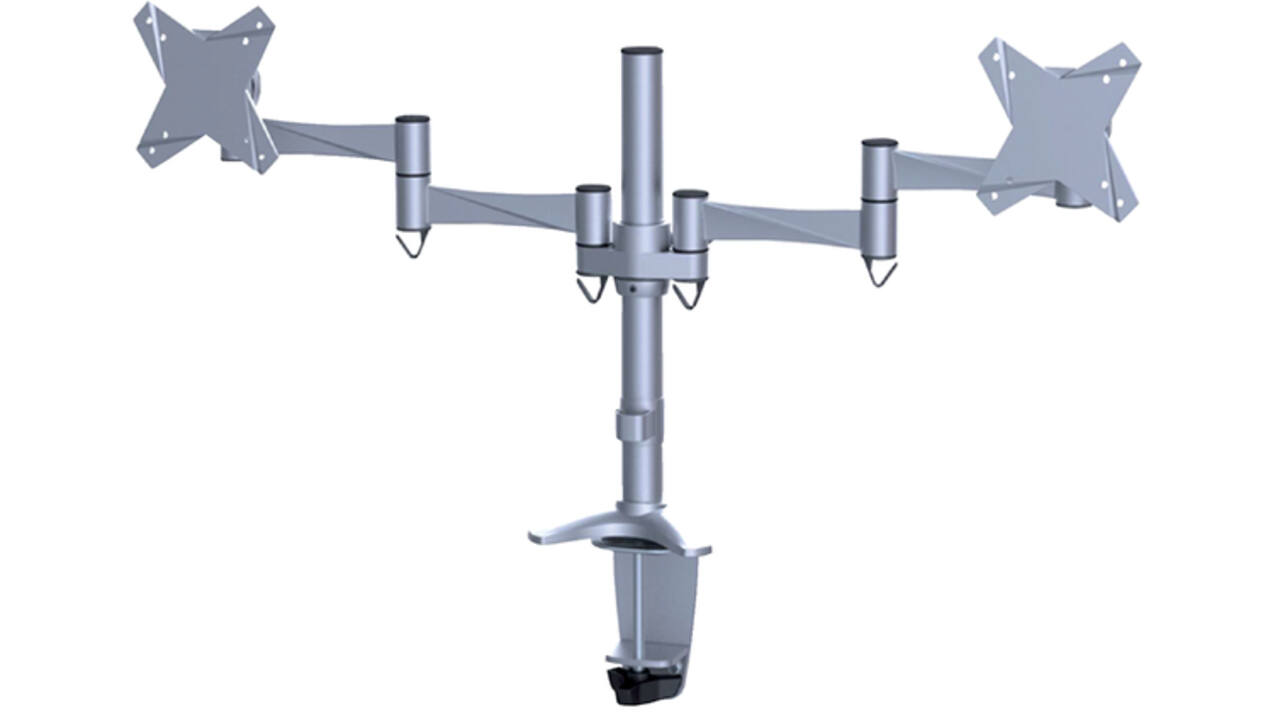 Monitorarm Neomounts D1330D 2x10-27" zilvergrijs